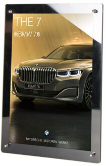 A4 Wandmontage Glas Foto Fotolijst Etalage Teken Houder Poster Document Display Frame zwart