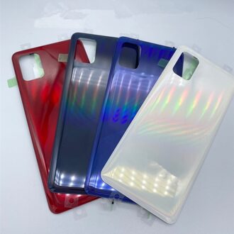 A41 Behuizing Voor Samsung Galaxy A41 A415 Batterij Cover Reparatie Vervang Terug Deurtelefoon Achter + Logo Sticker wit