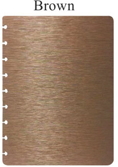 A5 8 Paddestoel Gaten Notebooks Cover Set 2 Stuks (Voor + Achter) 11 Kleur Opties LF19-062 koffie