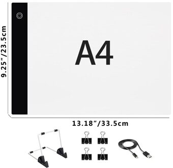 A5/A4 /A3 Led Light Pad Board 5d Diamant Schilderij Tracing Kopiëren Boord Met 3 Niveau Helderheid Usb aangedreven Tekening Tablet A4 reeks