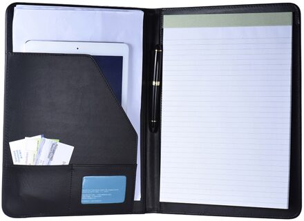 A5 A4 Business Portfolio Padfolio Map Document Case Organizer A5 Pu Leer Ritssluiting Rekenmachine Kaarthouder Memo