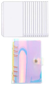 A5/A6 Bindmiddel Pockets10Pcs A6 Rits Pouch Hervulbare Envelop Pouch Standaard 6 Gaten Bindmiddel Zakjes Waterdichte