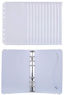 A5 A6 Clear Plastic Bindmiddel Zakken Losse Blad Zakken Organizer Budget Envelop Systeem, Met Clear Bindmiddel Cover Map A5 17.5x24cm