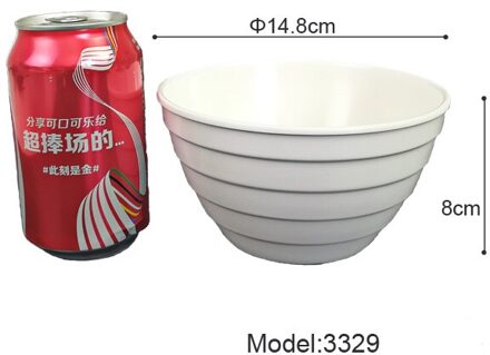 A5 Melamine Wit Ronde Kom Imitatie Porseleinen Servies Soepkom Hotel Restaurant Commerciële Servies Noedelkom 3329