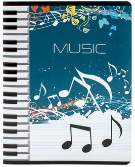 A5 muziekschrift met notenbalken - muziekles/muzieknoten - 36 bladzijden