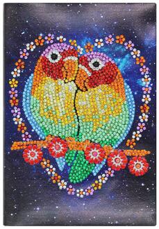 A5 Notebook DIY Creatieve Speciale Vormige Diamant Schilderij Notebook Vlinder bloem Dagboek Boek Borduurwerk Diamant Kruissteek Notebook-3