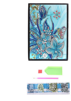 A5 Notebook DIY Creatieve Speciale Vormige Diamant Schilderij Notebook Vlinder bloem Dagboek Boek Borduurwerk Diamant Kruissteek Notebook-5