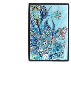 A5 Notebook DIY Creatieve Speciale Vormige Diamant Schilderij Notebook Vlinder bloem Dagboek Boek Borduurwerk Diamant Kruissteek Notebook-6