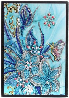A5 Notebook DIY Creatieve Speciale Vormige Diamant Schilderij Notebook Vlinder bloem Dagboek Boek Borduurwerk Diamant Kruissteek Notebook-7