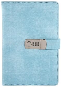 A5 Notebook Met Sluizen Leer Agenda Dagboek Week Planner Notepad School lucht blauw