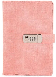 A5 Notebook Met Sluizen Leer Agenda Dagboek Week Planner Notepad School Roze