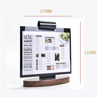 A5 Pagina Draaien Menu Papier Houder Stand Menu Lijst Teken Display Frame Voor Restaurant Hotel Coffee Shop Horizontal