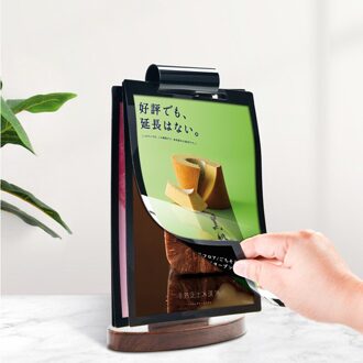 A5 Pagina Draaien Menu Papier Houder Stand Menu Lijst Teken Display Frame Voor Restaurant Hotel Coffee Shop Vertical