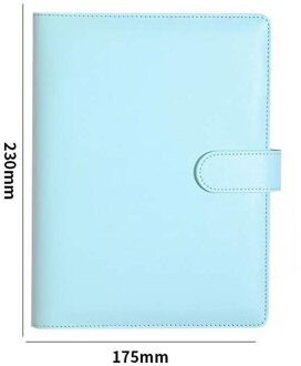 A5 Pu Lederen Notebook Bindmiddel Hervulbare 6 Ringband Voor Losse Blad Personal Planner Organizer Cover Met Magnetische Gesp blauw