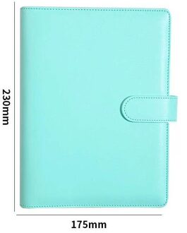 A5 Pu Lederen Notebook Bindmiddel Hervulbare 6 Ringband Voor Losse Blad Personal Planner Organizer Cover Met Magnetische Gesp groen