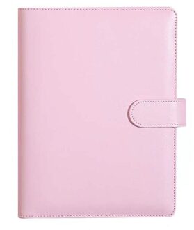 A5 Pu Lederen Notebook Bindmiddel Hervulbare 6 Ringband Voor Losse Blad Personal Planner Organizer Cover Met Magnetische Gesp roze