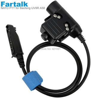 A58 Z Tactical PTT for Baofeng UV9R UV-9R Plus UV-XR BF-A58 Radio Walkie Talkie COMTAC MSA EARMOR TCA TRI NATO Headset U94 PTT