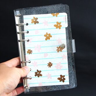 A5A6 Creatieve Gypsophila Notebook Cover Pvc Bindmiddel 6 Hole Losbladige Shell Notebook Case style2-A6