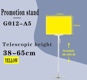 A5Vertical Bewegwijzering Fruit Winkel Display Magazijn Billboard Supermarkt Prijskaartje Plank Beugel Prijskaartje Display Stand geel