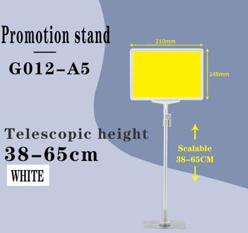 A5Vertical Bewegwijzering Fruit Winkel Display Magazijn Billboard Supermarkt Prijskaartje Plank Beugel Prijskaartje Display Stand wit