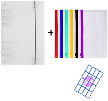 A6 Clear Plastic Bindmiddel Zakken 4 1/5X6 3/4 Losse Blad Zakken Organizer Budget Envelop Systeem, met Clear Bindmiddel Cover A6 Size- kleurrijk 6