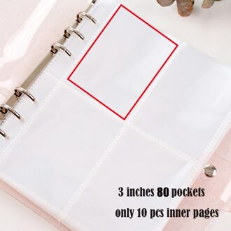 A6 Fotolijst Transparant Loose Leaf Binder Notebook Inner Core Cover Note Boek Planner Kantoorbenodigdheden Levert 3/5 Inch 3inch10pages