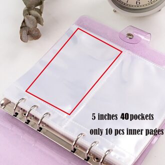 A6 Fotolijst Transparant Loose Leaf Binder Notebook Inner Core Cover Note Boek Planner Kantoorbenodigdheden Levert 3/5 Inch 5inch10pages