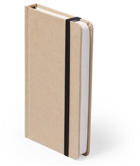 A6 schrift harde kaft - zwart elastiekje - notitieboekje - opschrijfboekje - 100 blanco paginas