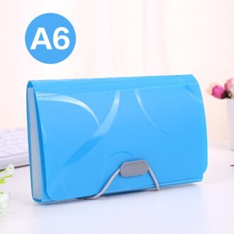 A6 Snoep Kleuren Document Mappen Schoolbenodigdheden Organizer Orgel Zak Uitbreidende Bestand Map Voor Documenten School Office Binder blauw-B