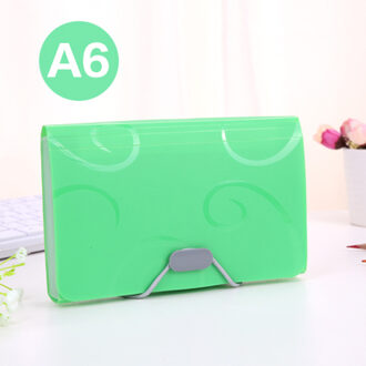 A6 Snoep Kleuren Document Mappen Schoolbenodigdheden Organizer Orgel Zak Uitbreidende Bestand Map Voor Documenten School Office Binder groen-B