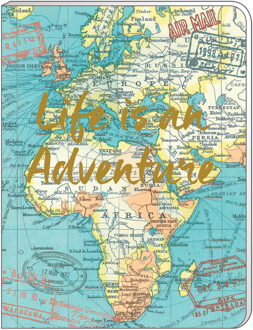 A6 Soft Cover Notebook - Vintage Map Blue