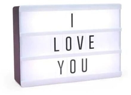 A6 Verlichte Brief Decoratieve Led Panel Lightbox + Batterij Licht Boord I Love U