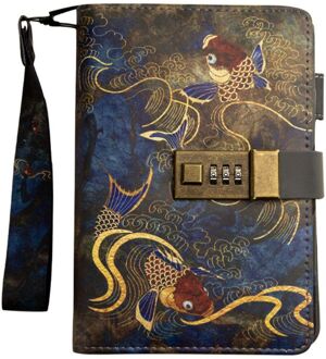 A6 Wachtwoord Notebook Met Cijferslot 80 Sheets Dagboek Journal Notepad koffie