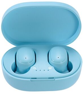 A6s Bluetooth Draadloze Koptelefoon Noise Cancelling Stereo Headset Sport Oordopjes Met Microfoon Opladen Doos Voor Xiaomi Huawei blauw
