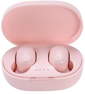 A6s Bluetooth Draadloze Koptelefoon Noise Cancelling Stereo Headset Sport Oordopjes Met Microfoon Opladen Doos Voor Xiaomi Huawei roze