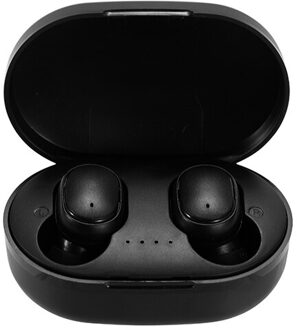 A6s Bluetooth Draadloze Koptelefoon Noise Cancelling Stereo Headset Sport Oordopjes Met Microfoon Opladen Doos Voor Xiaomi Huawei zwart