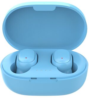 A6S Tws Bluetooth 5.0 Koptelefoon Draadloze Hoofdtelefoon 9D Stereo Sport Oordopjes Headsets Met Microfoon En Opladen Doos Voor Smartphones A6S PRO blauw geen doos