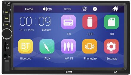 A7 7 inch HD Bluetooth Auto display ondersteuning card U schijf mobiele telefoon interconnectie MP3 radio geïntegreerde host