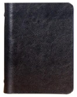 A7 Pocket Losbladige Notebook Lederen Cover Business Diary Memo Planner Notepad M2EC zwart