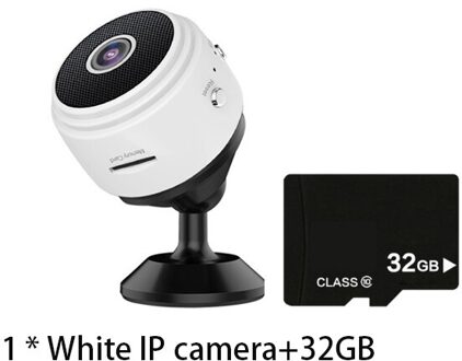 A9 Draadloze Ip Camera Usb-aansluiting A9WIFi Home Surveillance Camera 4K Hd Beveiliging Sport Hd Nachtzicht Voice 1080P Antenne Dv wit camera 32GB