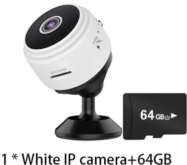 A9 Draadloze Ip Camera Usb-aansluiting A9WIFi Home Surveillance Camera 4K Hd Beveiliging Sport Hd Nachtzicht Voice 1080P Antenne Dv wit camera 64GB