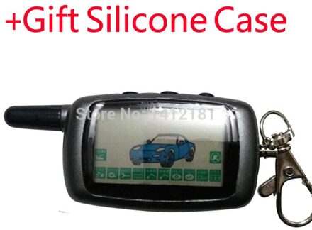 A9 Lcd Afstandsbediening Sleutelhanger + Case Voor Russische Twee Richtingen Auto Alarm Starline A9 Sleutel A8 A6 Kgb FX-5 FX-3 FX5 Jaguar Ez-Beta