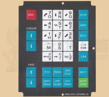 A98L-0001-0518 # M02 Cnc Hmi Membraan Toetsenbord Knoppen Voor Fanuc Machine Operator Panel