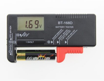 Aa/Aaa/C/D/9 V/1.5 V Display Universal Knoopcel Batterij Colour Coded meter Geven Volt Tester Checker BT-168D