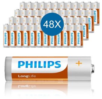 AA-Batterijen 48 Stuks - R6 - Zinkchloride Technologie - 3 Jaar Houdbaarheid - 80% Behoud van Vermogen - 1.5V