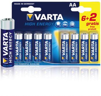 AA High Energy Batterijen - 8 stuks