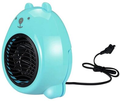AA99-Thuis Verwarming Elektrische Draagbare Kachel Ventilator Kleine Indoor Desktop Keramische Heater, Voor Slaapkamer Indoor Warmer blauw