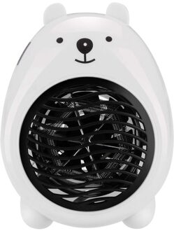 AA99-Thuis Verwarming Elektrische Draagbare Kachel Ventilator Kleine Indoor Desktop Keramische Heater, Voor Slaapkamer Indoor Warmer wit