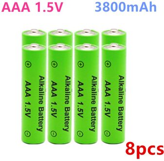 Aaa 1.5V Oplaadbare Batterij 3800Mah Alkaline Batterij Zaklamp Speelgoed Horloge MP3 Speler Vervangen Ni-Mh Batterij + 8stk