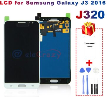 Aaa Tft Lcd Voor Samsung Galaxy J3 Display Voor J320 J320A J320F J320P J320M J320Y J320FN Screen Touch Digitizer montage Rep wit